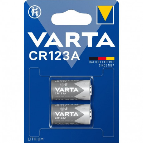 LITHIUM Cylindrical CR123A (2 Stück, CR123A)