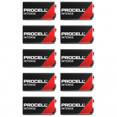 Duracell Procell Alkaline Intense Power 9V, battery (10 pieces, E block (9 volt block))