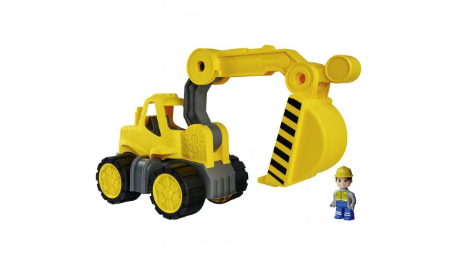 BIG Power-Worker excavator + figure, toy vehicle (yellow/grey)