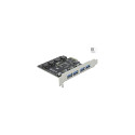 DeLOCK PCIe x1 K 4x ext USB-A BU SS USB - 90509