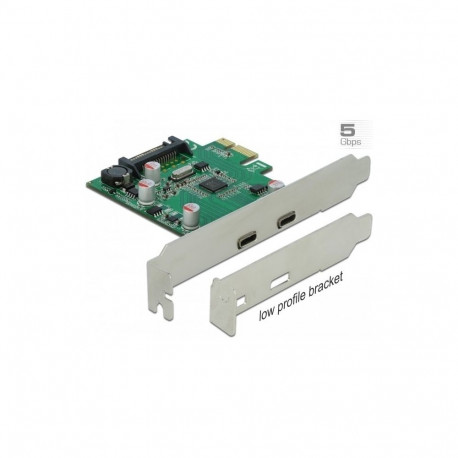 DeLOCK PCIe x1> 2x external SuperSpeed ??USB - (USB 3.2 Gen 1) USB Type-C