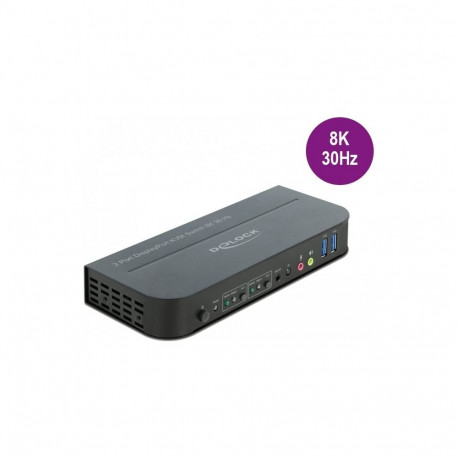 DeLOCK DisplayPort 1.4 KVM switch 8K 30 Hz with USB 3.2 Gen 1, KVM switch