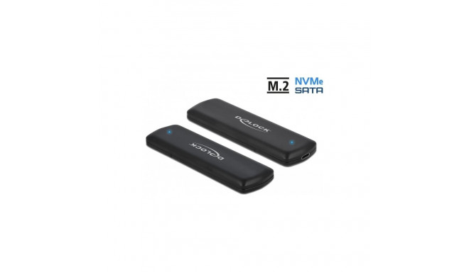 DeLOCK orage drive enclosure M.2 PCIe or SATA SSD USB Type-C - tool-free
