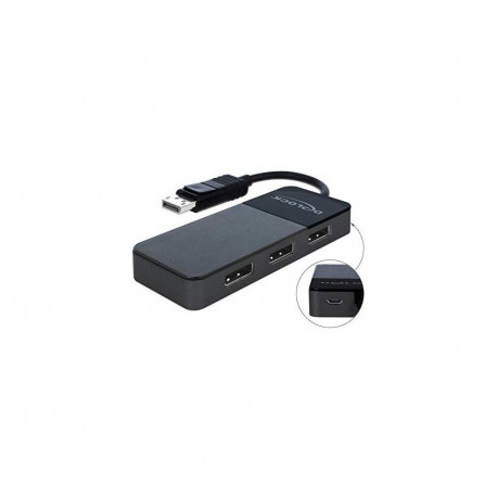 DisplayPort jaotur 1.4 1x > 3x DisplayPort 30cm, must