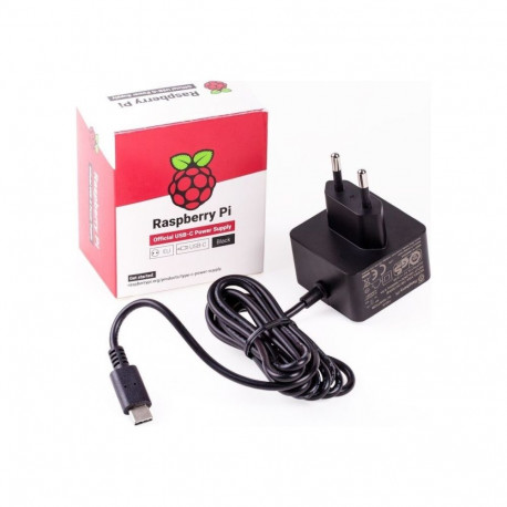Raspberry Pi ametlik toiteadapter 5.1V/3A, must