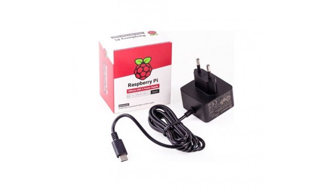Raspberry Pi ametlik toiteadapter 5.1V/3A, must