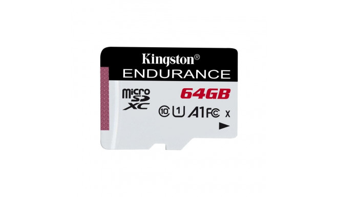 Kingston High Endurance 64 GB microSDXC, memory card (white / black, UHS-I (U1), Class 10)