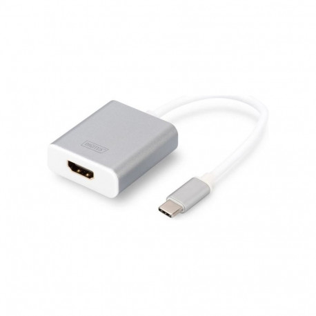 USB Adapter, USB-C Stecker > HDMI 4K Buchse (weiß/silber, 20cm)