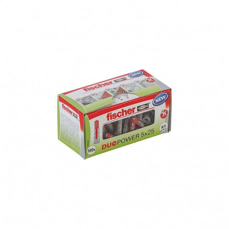 Dübel DUOPOWER 5x25 LD (hellgrau/rot, 100 Stück)
