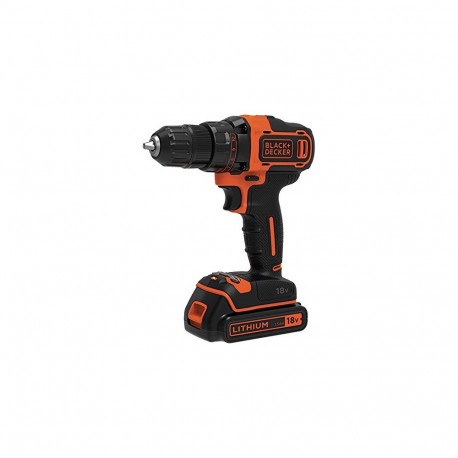 Akku-Bohrschrauber BDCDD186K, 18Volt (schwarz/orange, Li-Ionen Akku 1,5 Ah, im Koffer)