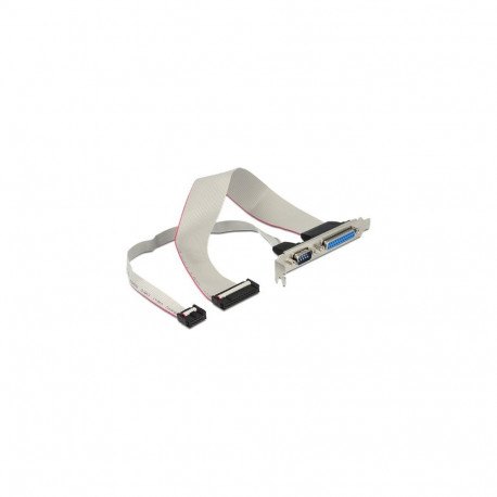 Slotkate paralleelne 25 pin header + seriaalne 9 pin header > paralleelpesa + seriaalpistik 30cm kaa