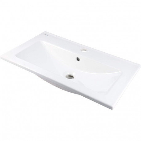 Built-in ceramic basin with faucet space