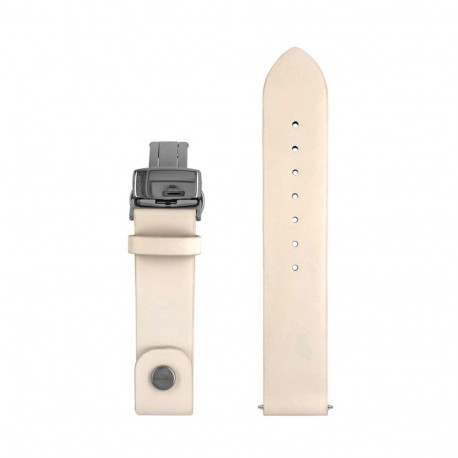 Leather strap Zeppelin white, 18 mm
