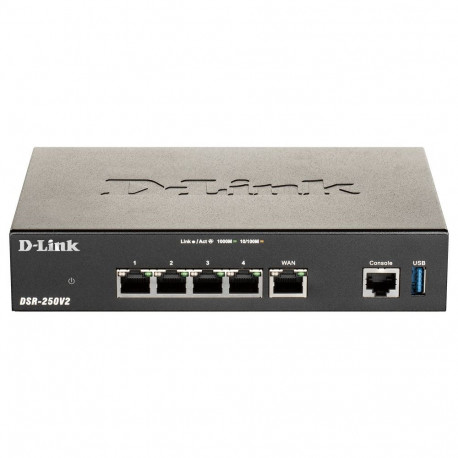 D-Link juhtmevaba ruuter DSR-250V2 Gigabit Ethernet, must
