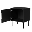Cama INSERTO bedside cabinet, 2 pcs, 50x40x61.5 cm, black + LED