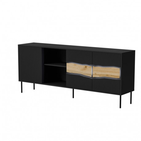Cama INSERTO 3D1W chest of drawers 190x40x80 black + LED