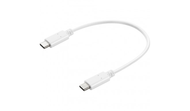 Sandberg 136-30 USB-C to USB-C Charge Cable White, 0.2M