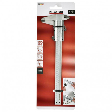 Nihik KREATOR KRTH70703 150mm roostevaba teras, mõõtetäpsus 0.02 mm