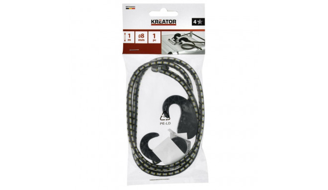 Pagasikumm KREATOR KRTH40905 Ø 8mm, 100cm, reguleeritav, konks