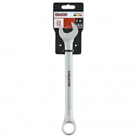 Combination open-ring spanner KREATOR KRTH30417 22 mm, 260 mm, chrome-vanadium