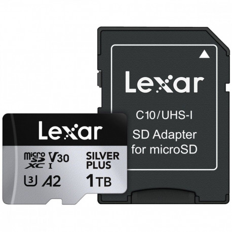 Memory card microSD 1TB C10 A2 U3 V30 205/150MB/s Silver Plus