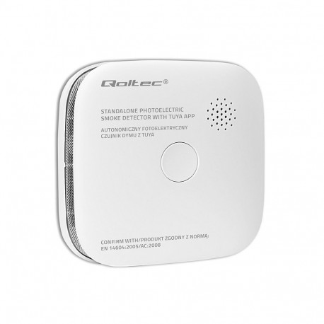 Smoke detector with battery Tuya WiFi LED