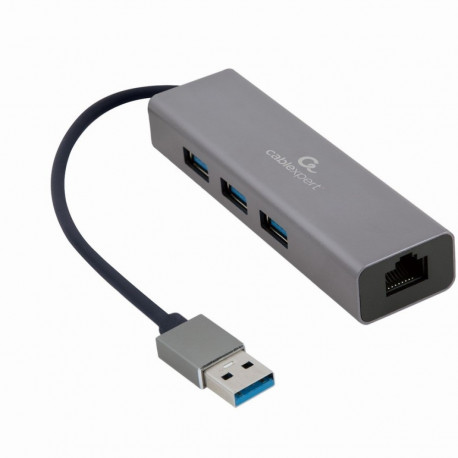 USB-AM to LAN GbE Hub 3xUSB 3.0