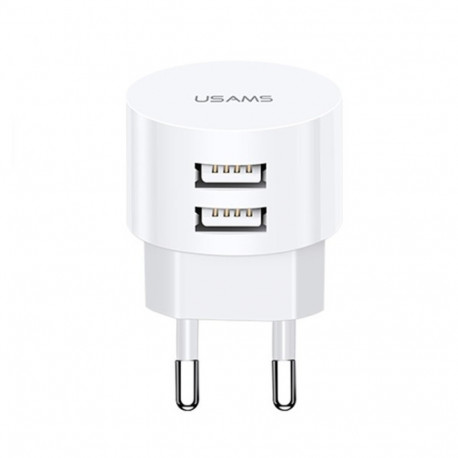 Usams laadija T20 2xUSB 2,1A Round