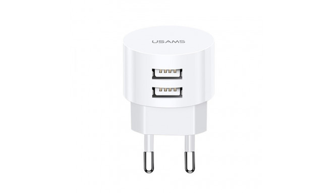 Usams charger T20 2xUSB 2.1A Round