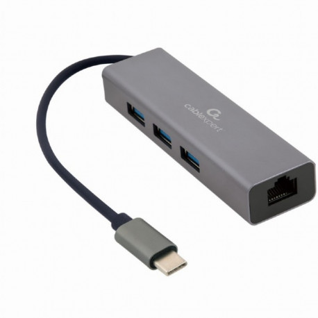 3-port USB 3.1 hub with a network card