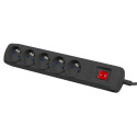 Surge protector Bercy 400 1,5m 5 sockets blac