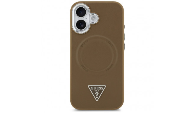 Guess Triangle Logo MagSafe case for iPhone 17 brown