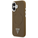 Guess Triangle Logo MagSafe case for iPhone 17 brown