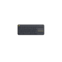 Logitech K400 Plus juhtmevaba must klaviatuur puuteplaadiga US USB port