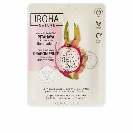 IROHA NATURE MASK dragon fruit + hyaluronic acid 1 u