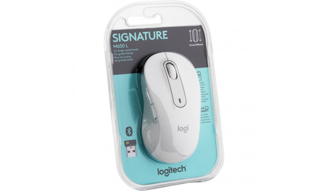 Bluetooth hiir Logitech Signature M650 L, valge
