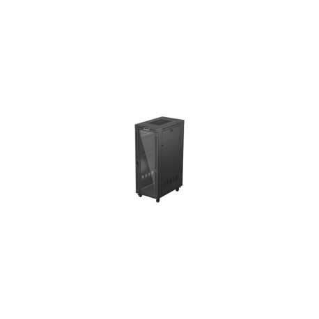 LANBERG 19 vaba­seisev 32U 600x1000 kokkupandav klaasuksega LCD must rack-kapp