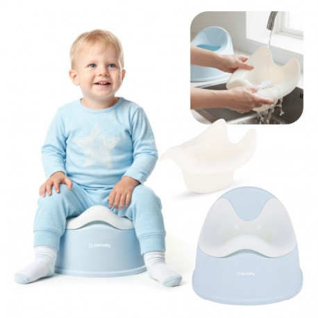 Sunbaby ööpott libisemisvastane seljatoega ja sisuga, sinine ja valge