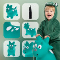 Skoczek gumowy dla dzieci DINO 59 cm zielony do skakania z pompką