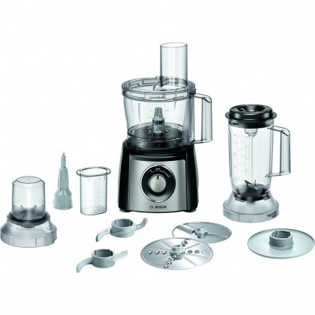 Food Processor - Bosch MCM3PM386 900W 2.3L 2-Speed Black Transparent