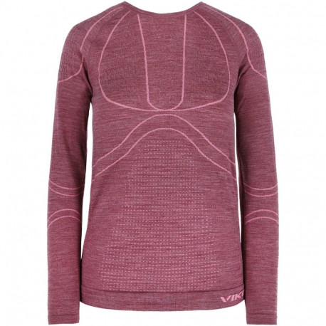 Base Layer - Viking Base Layer Lana Pro Lady Longsleeve, Merino Wool, Size M, Pink