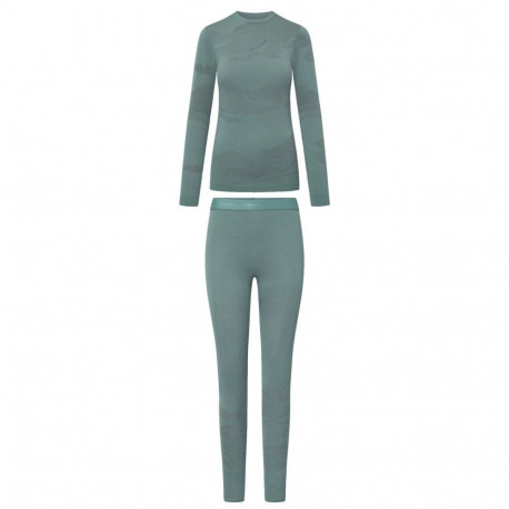 Base Layer Set - Viking Base Layer Gasher Lady Set, Merino Wool, -25°C, Size S, Green