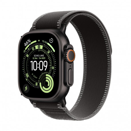 Apple Watch Ultra 3 GPS + Cellular 49mm Black Titanium Case with Black/Charcoal Trail Loop - M/L