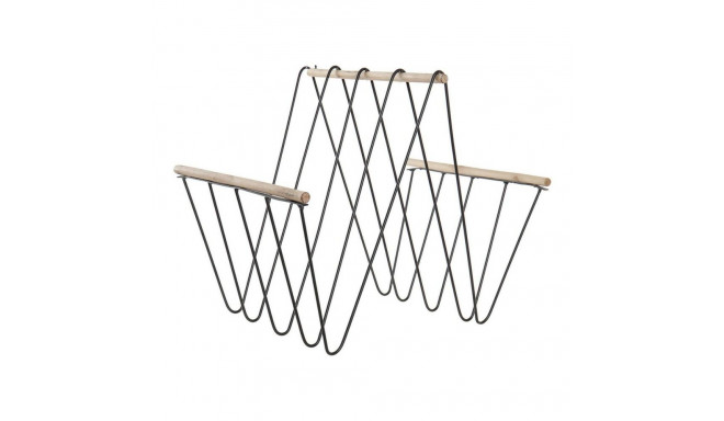 Ajakirjaalus DKD Home Decor 8424001814008 41 x 31 x 36 cm Must Raud Puit MDF