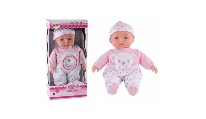 nukk beebi roosa pidžaama karuga müts helid