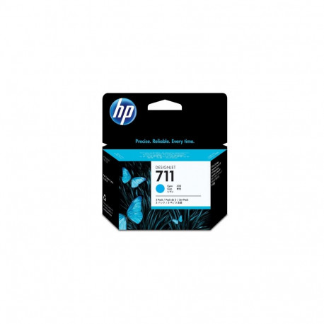 HP 711 3-pack (CZ134A) Ink Cartridge, Cyan