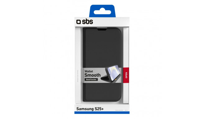 Samsung Galaxy S25+ Wallet Smooth Case By SBS Black