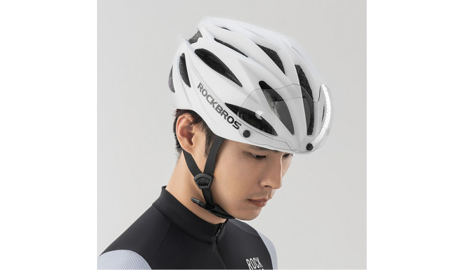 Rockbros Rockbros Bike Helmet with Visor, Detachable UV Protective Goggles, Unisex - Brown