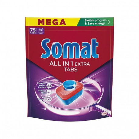 TABS DISHWASHIN SOMAT ALLIN1 EXTRA 75PCE