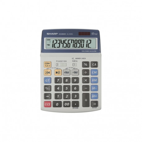 SHARP CALCULATOR DESKTOP 12D TILT DISPLAY BOX EL2125C